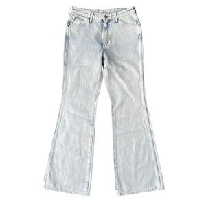 Wrangler Women’s Bleached Denim Westward High Rise Bootcut Jeans